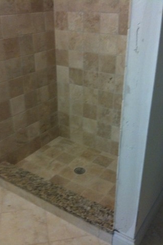 shower after tiling